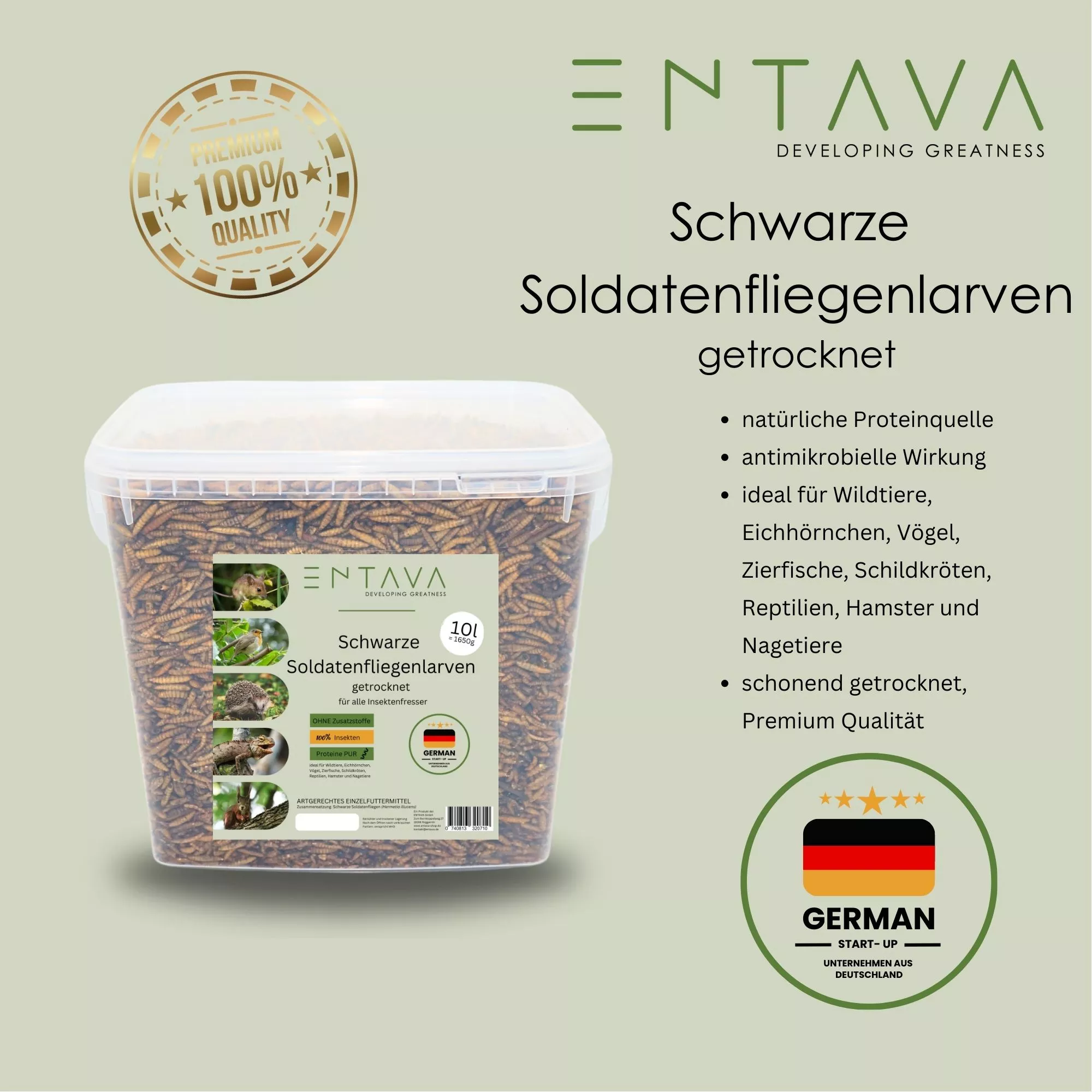 SPENDE Igelhilfe Schulzendorf: 10l Soldatenfliegenlarven getrocknet 