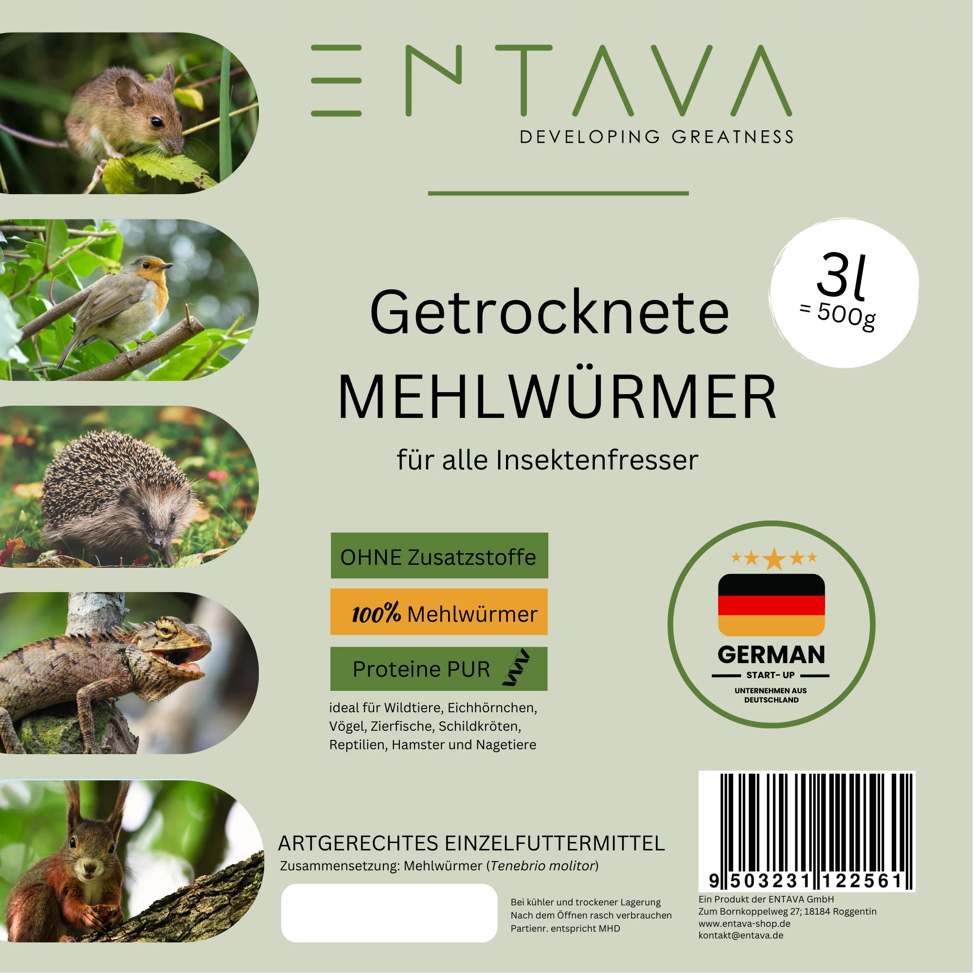 SPENDE Igelhilfe Schulzendorf: 3l getrocknete Mehlwürmer