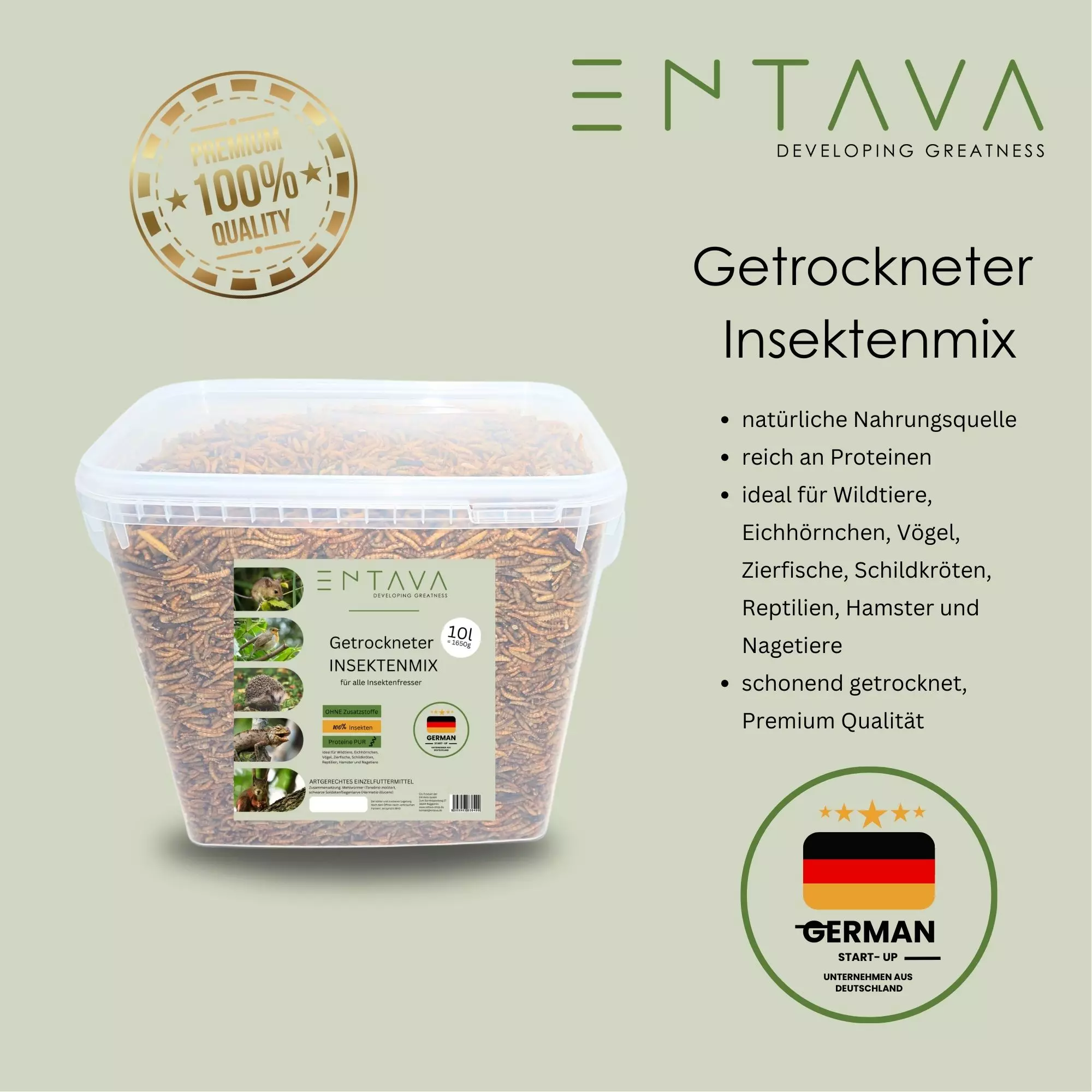 ENTAVA 10l nachhaltiger Insektenmix