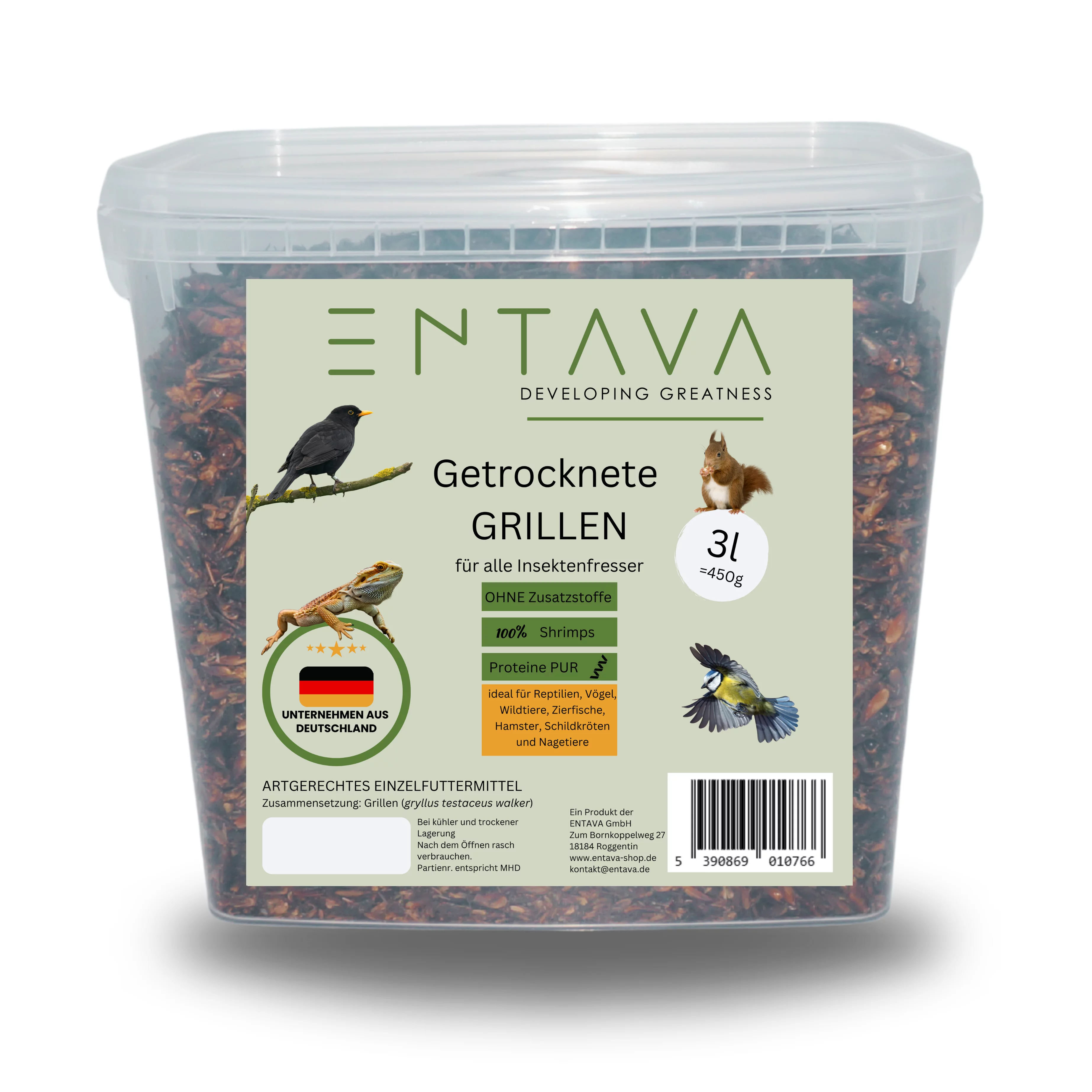 ENTAVA 3l getrocknete Grillen