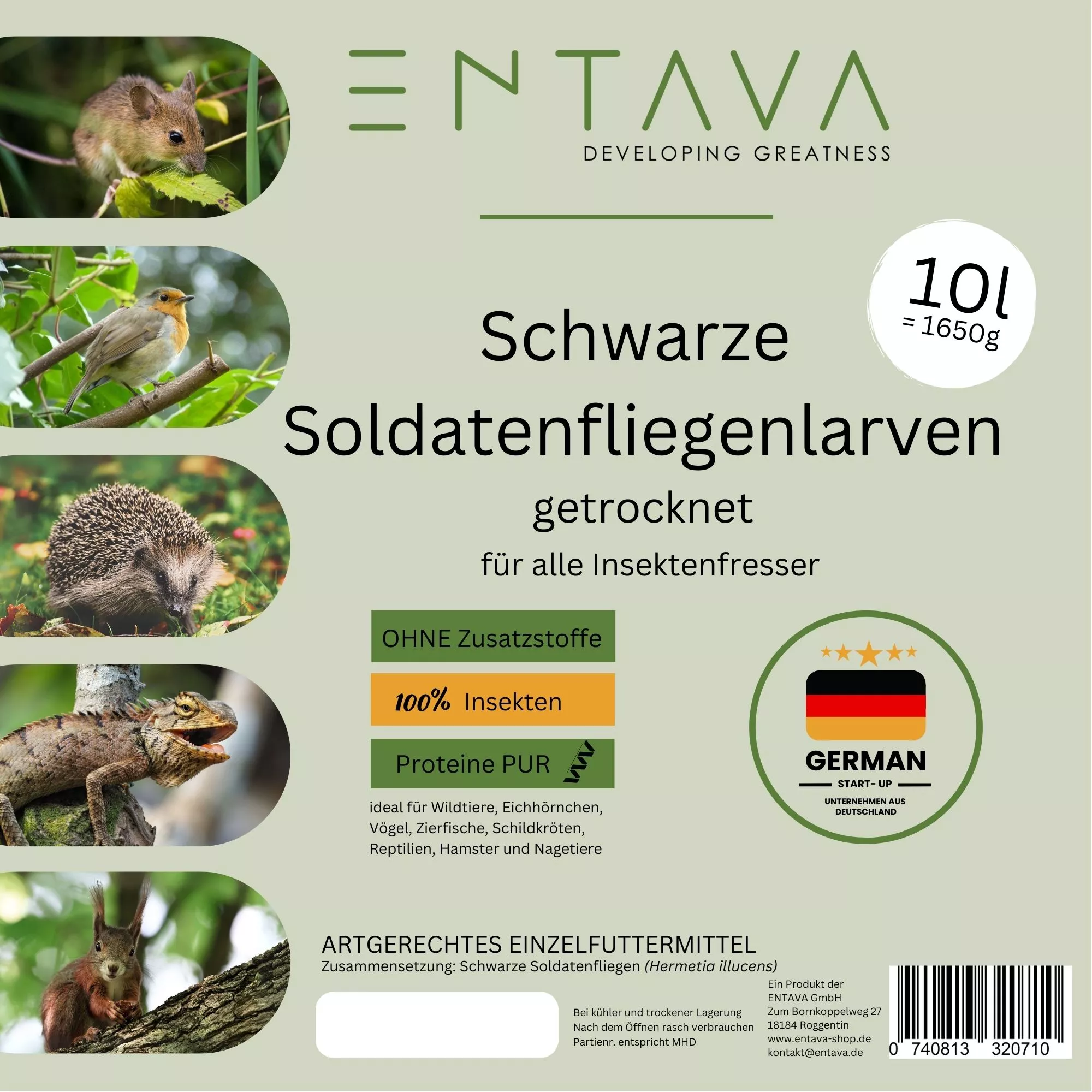 SPENDE Igelhilfe Schulzendorf: 10l Soldatenfliegenlarven getrocknet 