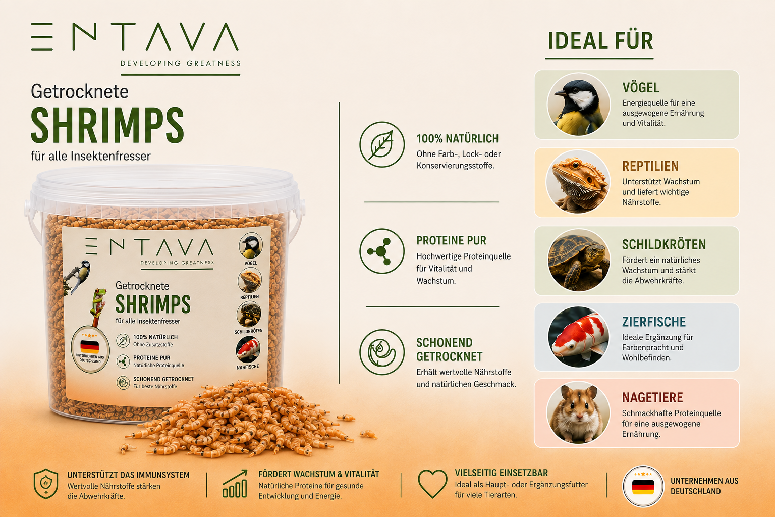 ENTAVA 3l (450g) getrocknete Shrimps