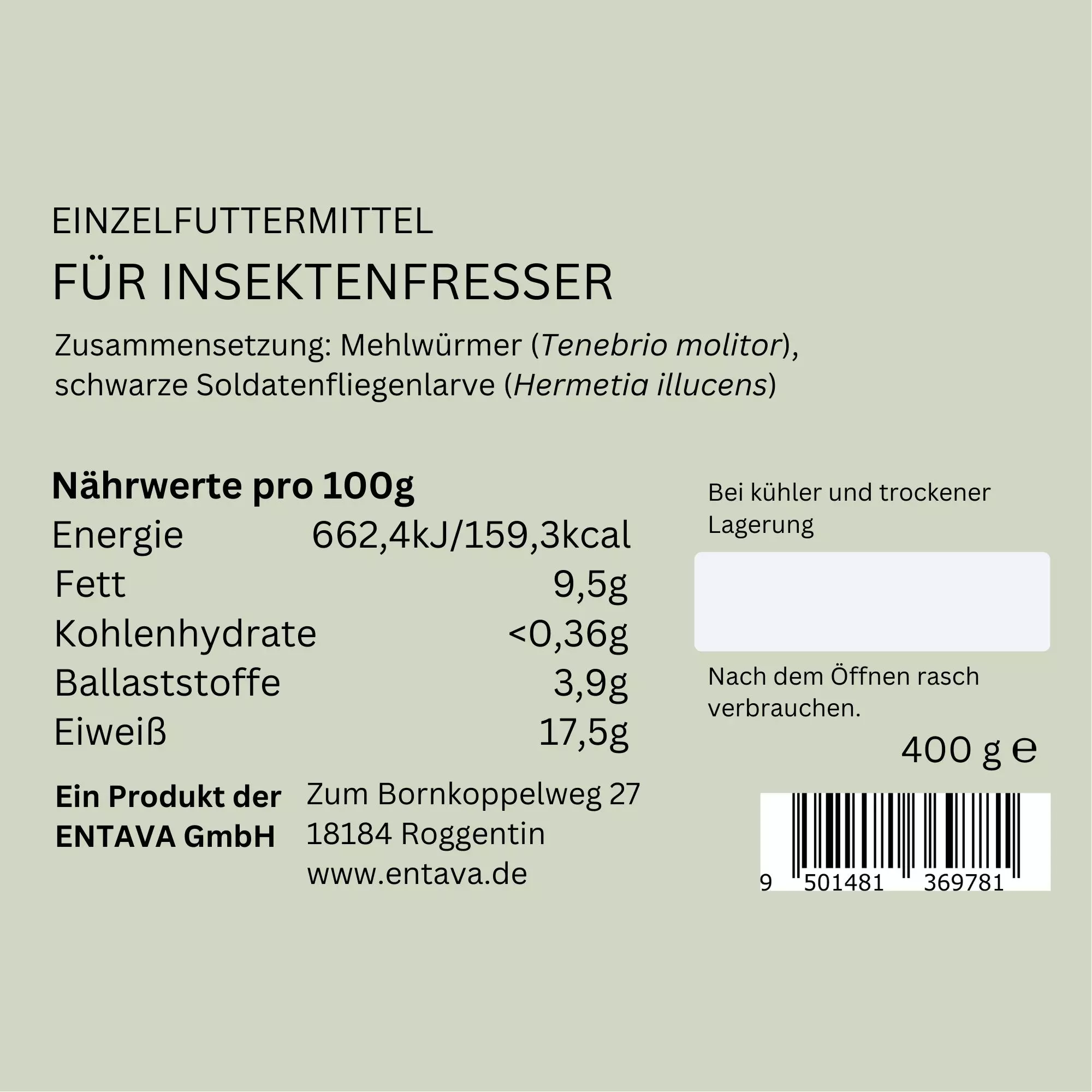Insektenfutter für Wildtiere und Heimtiere