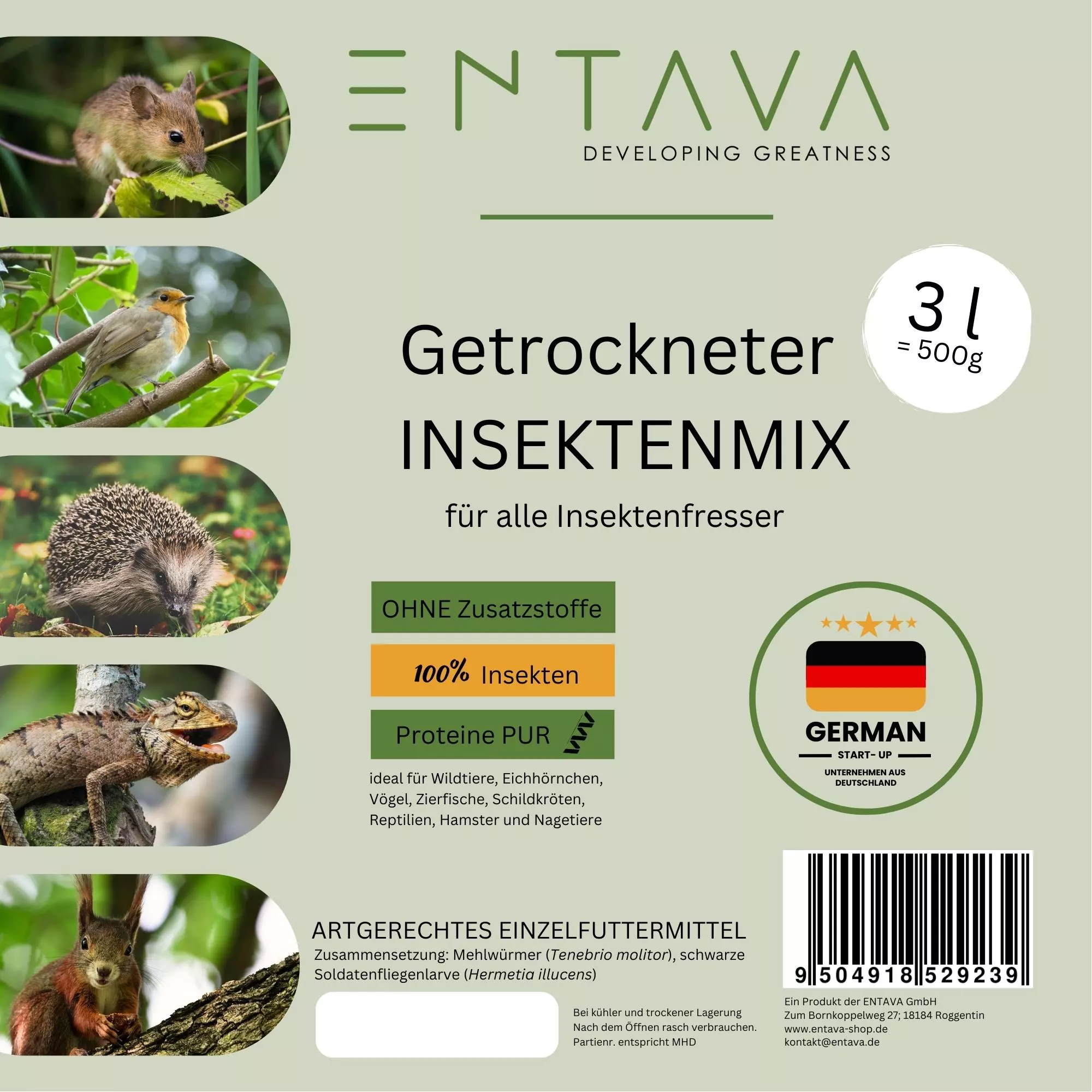 SPENDE Igelhilfe Schulzendorf: 3l nachhaltiger Insektenmix 