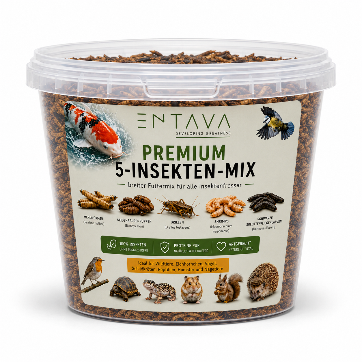 ENTAVA 5kg Premium 5-Insekten-Mix