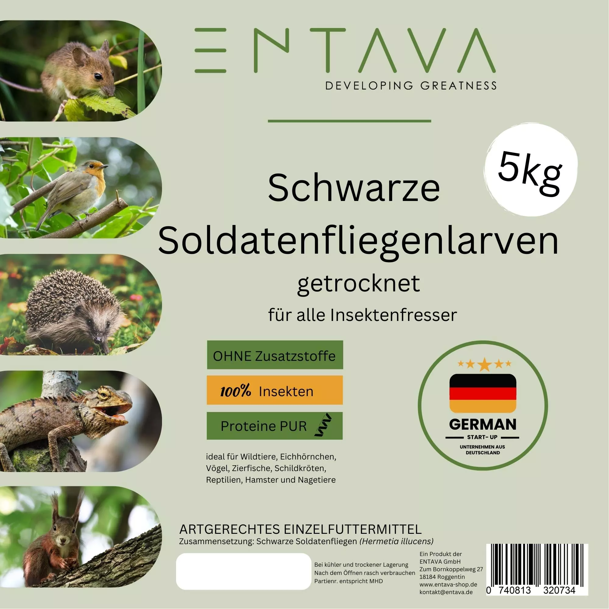SPENDE Tierfreunde Rhein-Erft e.V. : 5kg Soldatenfliegenlarven getrocknet