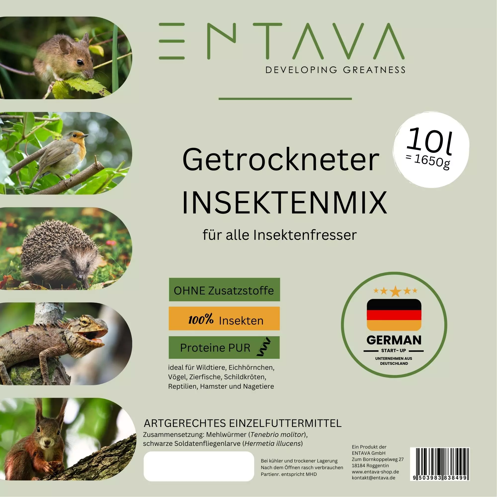 ENTAVA 10l nachhaltiger Insektenmix