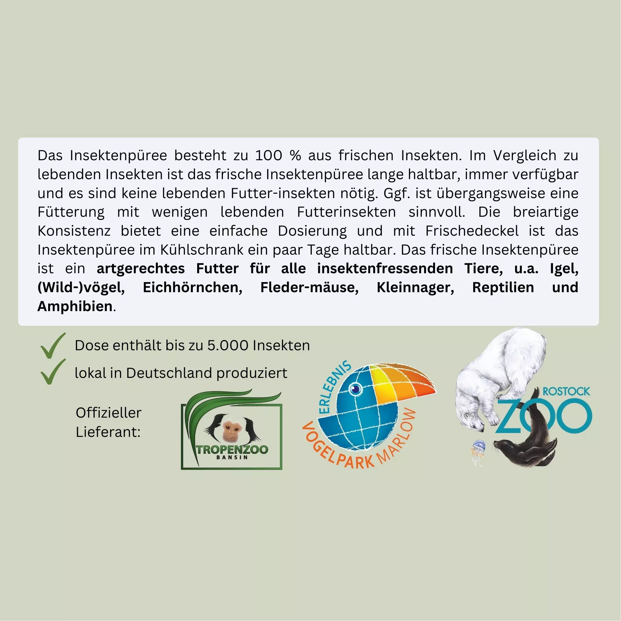 Insektenfutter für Wildtiere und Heimtiere