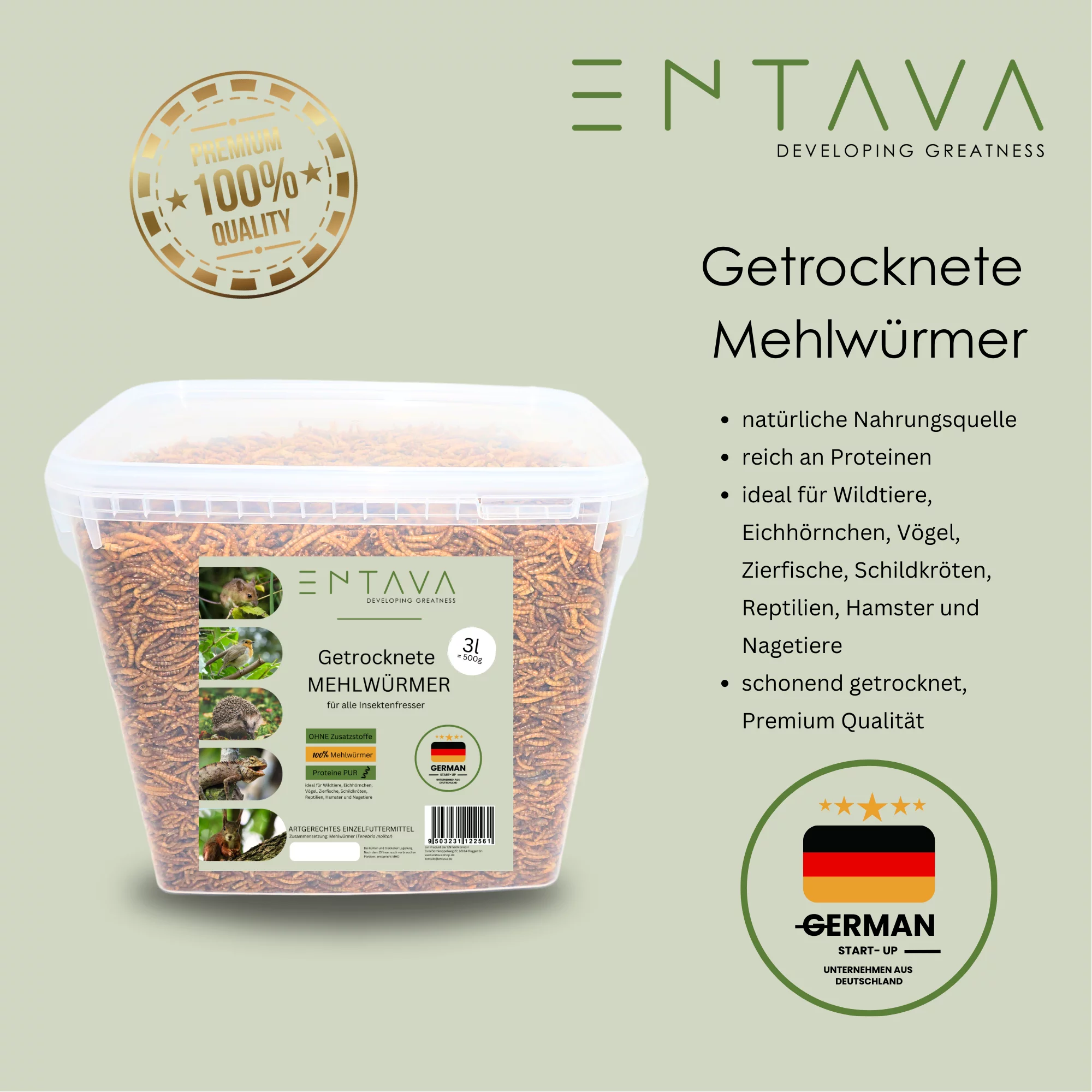 SPENDE Igelhilfe Schulzendorf: 3l getrocknete Mehlwürmer